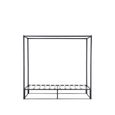 Farringdon Four Poster Bed - Black Metal - Sizes Available