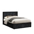 Hannover Ottoman Storage Bed - Black Velvet Fabric - Sizes Available