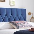 Loxley Bed - Blue Fabric - Sizes Available
