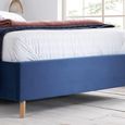 Loxley Ottoman Storage Bed - Blue Fabric - Sizes Available