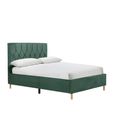 Loxley Bed - Green Fabric - Sizes Available