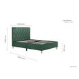 Loxley Bed - Green Fabric - Sizes Available