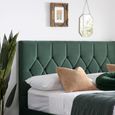 Loxley Ottoman Storage Bed - Green Fabric - Sizes Available