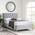 Loxley Ottoman Storage Bed - Grey Fabric - Sizes Available
