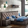 Elite Bed - Upholstered Headboard Boiserie - Silver Birch - Sizes Available