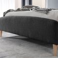 Otley Bed - Charcoal Fabric - Sizes Available