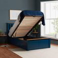 Phoenix Ottoman Storage Bed - Navy Blue Wood - Sizes Available