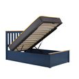 Phoenix Ottoman Storage Bed - Navy Blue Wood - Sizes Available