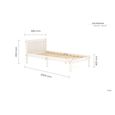 Rio Bed - White Washed Wood - Sizes Available