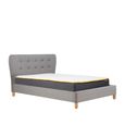 Stockholm Bed - Grey Fabric - Sizes Available