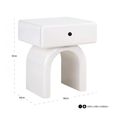 Bennet Bedside Table - 1 Drawer - White