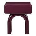 Bennet Bedside Table - 1 Drawer - Burgundy
