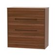 Monaco 3 Drawer Wide- Noche Walnut Bedside Cabinet thumbnail 2