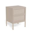 Palmdale Bedside Table - 2 Drawer - Grey