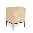Palmdale Bedside Table - 2 Drawer - Oak