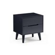 Alicia Black Bedside Cabinet - 2 Drawer