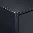 Alicia Black Bedside Cabinet - 2 Drawer