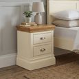 Versailles Bedside Cabinet - 2 Drawer - Ivory Painted