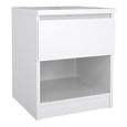 Naia Bedside Cabinet - 1 Drawer - White Gloss