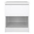 Naia Bedside Cabinet - 1 Drawer - White Gloss