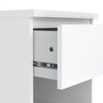 Naia Bedside Cabinet - 1 Drawer - White Gloss
