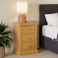 Churchill Bedside Cabinet - 3 Drawer - Waxed Pine