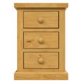 Churchill Bedside Cabinet - 3 Drawer - Kids - Waxed Pine