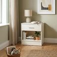 Clearance - Rico Costa Bedside Cabinet - 1 Drawer - White - FSS17181