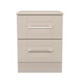 York Bedside Cabinet - 2 Drawer - Cashmere