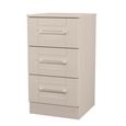 York Bedside Cabinet - 3 Drawer - Cashmere