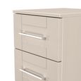 York Bedside Cabinet - 3 Drawer - Cashmere