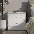 San Jose Bedside Cabinet - 2 Drawer - White