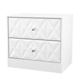 San Jose Bedside Cabinet - 2 Drawer - White