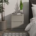 Milan Bedside Cabinet - 2 Drawer - Grey