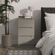 Milan Bedside Cabinet - 3 Drawer - Grey