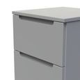 Milan Bedside Cabinet - 2 Drawer - Grey