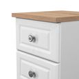 Norfolk Bedside Cabinet - 2 Drawer - White and Oak