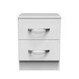 Avon Bedside Cabinet - 2 Drawer - White