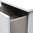 Avon Bedside Cabinet - 2 Drawer - White