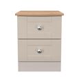 Sussex Bedside Cabinet - 2 Drawer - Cashmere and Oak