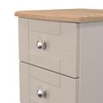 Sussex Bedside Cabinet - 3 Drawer - Cashmere and Oak
