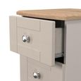 Sussex Bedside Cabinet - 3 Drawer - Cashmere and Oak
