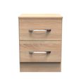 Avon Bedside Cabinet - 2 Drawer - Oak