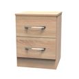 Avon Bedside Cabinet - 2 Drawer - Oak