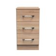 Avon Bedside Cabinet - 3 Drawer - Oak