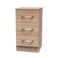 Avon Bedside Cabinet - 3 Drawer - Oak