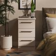 Haworth Bedside Cabinet - 3 Drawer - Cashmere