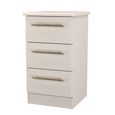 Haworth Bedside Cabinet - 3 Drawer - Cashmere