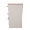 Haworth Bedside Cabinet - 3 Drawer - Cashmere