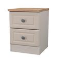 Norfolk Bedside Cabinet - 2 Drawer - Cashmere and Oak